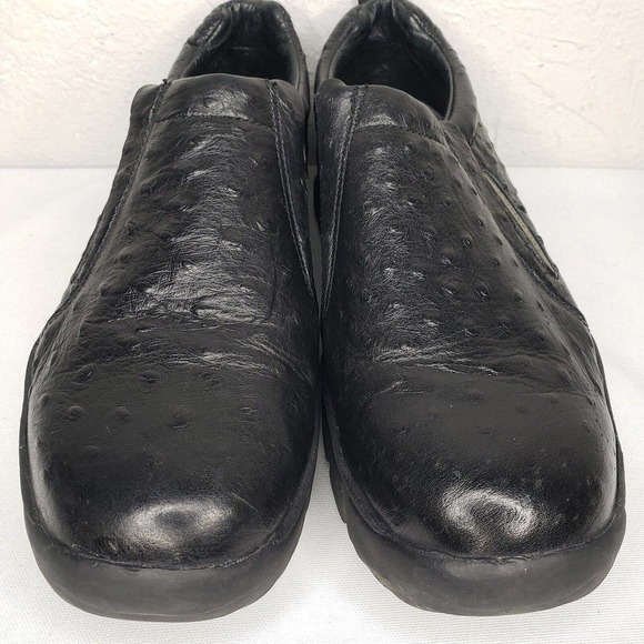 Roper Performance Black Shoes  Ostrich Print Leather Loafer Slip Ons main image 12